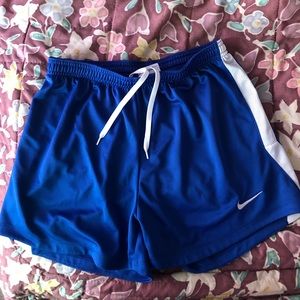 Nike blue soccer shorts!
